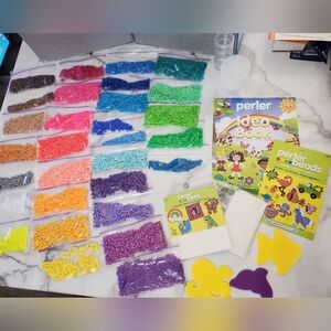 Perler Beads 30 small Baggies of Colors and Accessories Bundle
